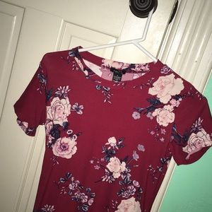 Floral print body con dress